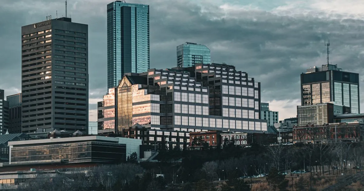 Borrowing across Edmonton - downtown Edmonton skyline