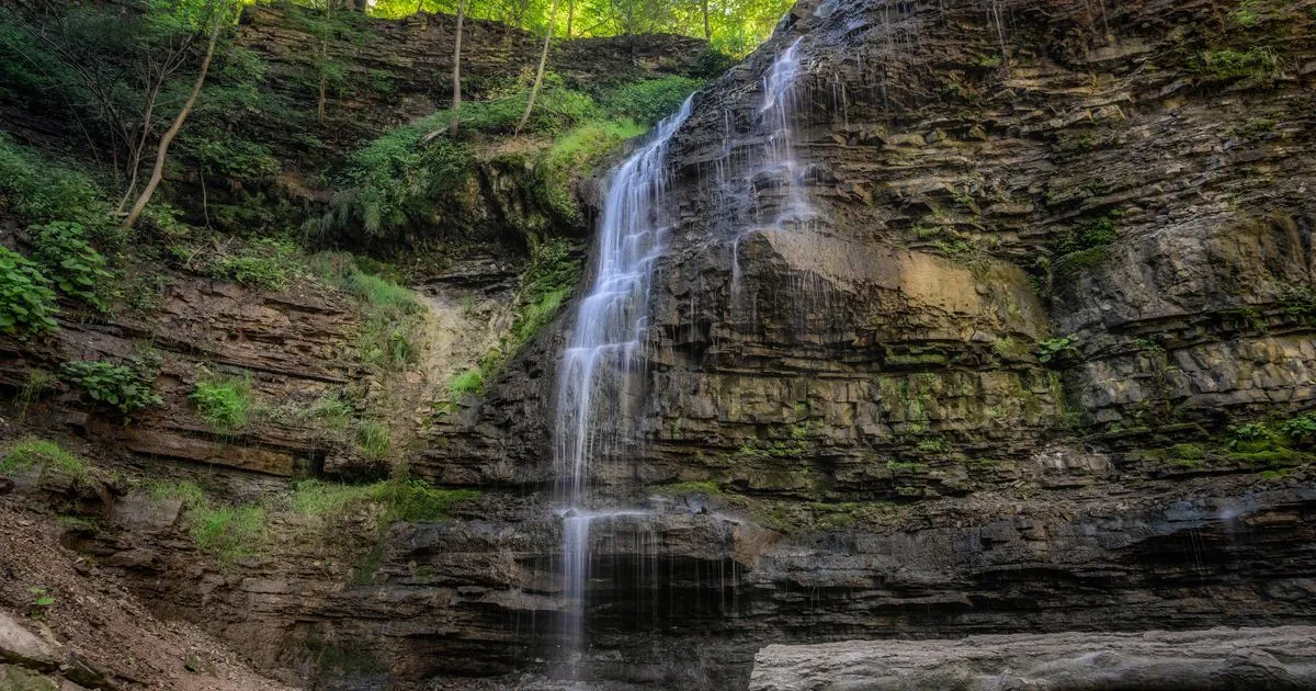 Borrowing across Hamilton - a waterfall on the Niagara Escarpment