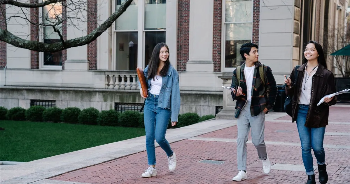 Students on campus in Canada