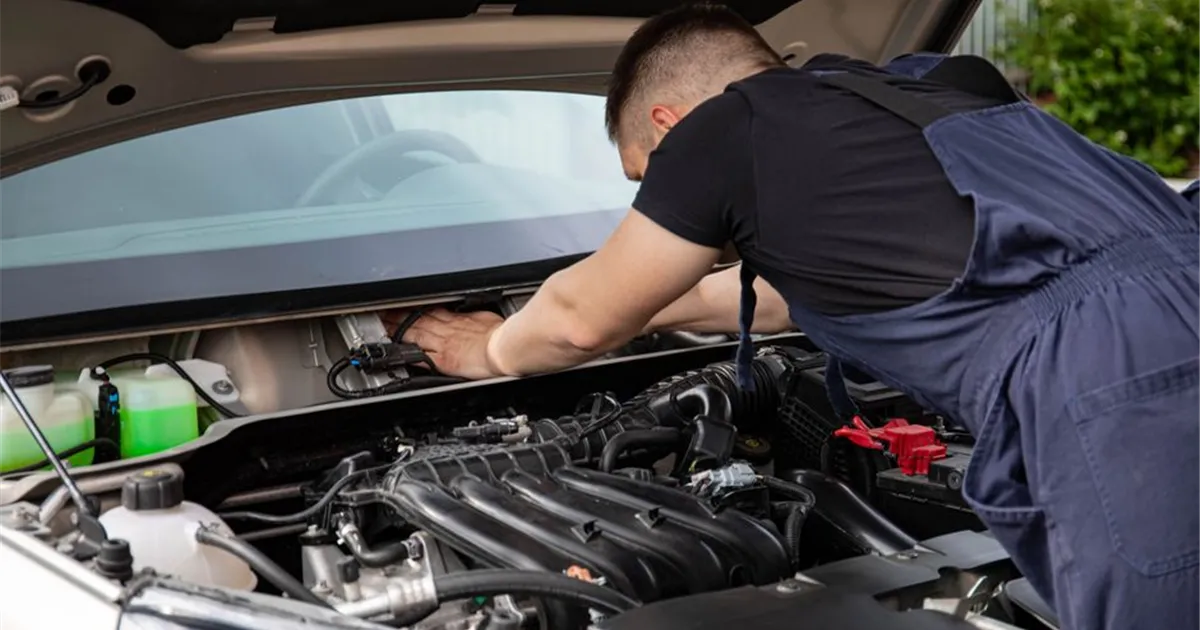 Mechanic doing a car repair covered by a vehicle repair loan in Canada
